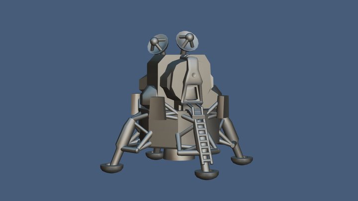 Simplified for Print- Apollo Moon Lander 3D Model