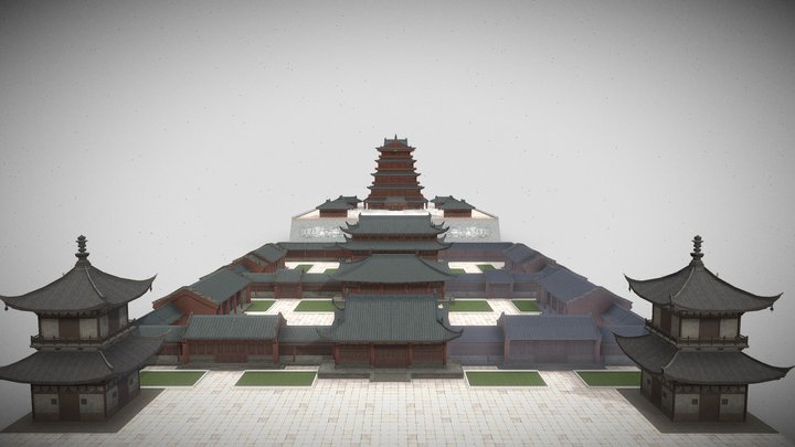Chinese ancient buildings 3D Model