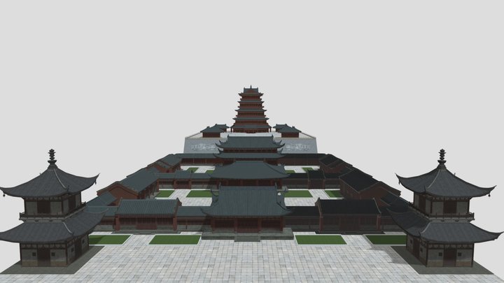 Chinese ancient buildings 3D Model