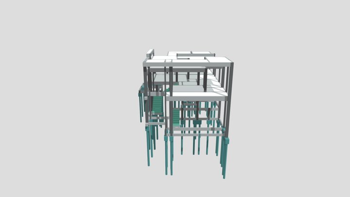 Projeto Estrutural - Residência NO 3D Model