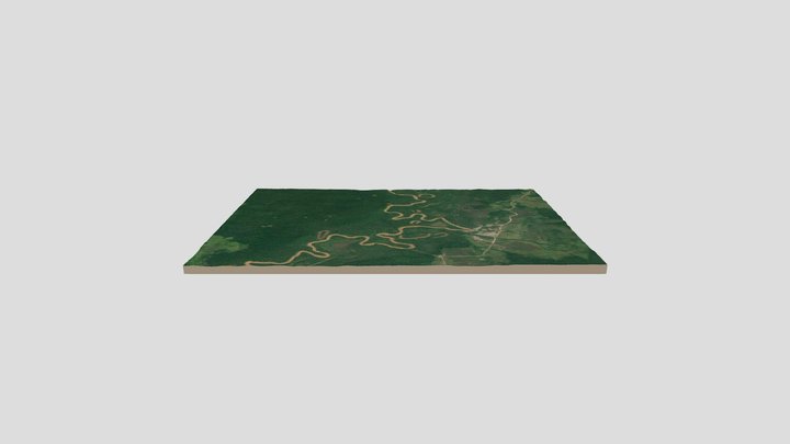 Sungai Barito 2 - Danau Tapal Kuda 3D Model