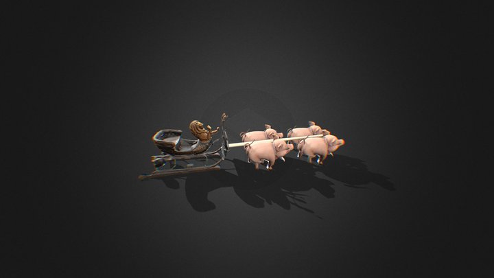 snow sleigh 3D Model
