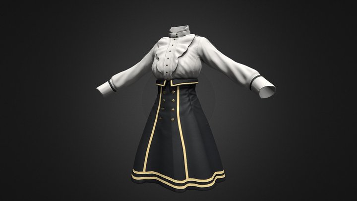Clothing Sculpt - Lolita Dress 3D Model