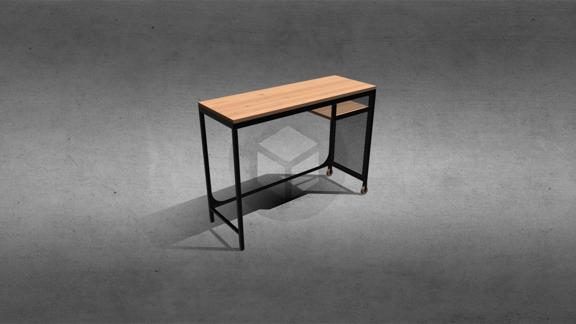 3D model Fjallbo Table – Fjallbo mesa - This is a 3D model of the Fjallbo Table - Fjallbo mesa. The 3D model is about a small table on a carpet.