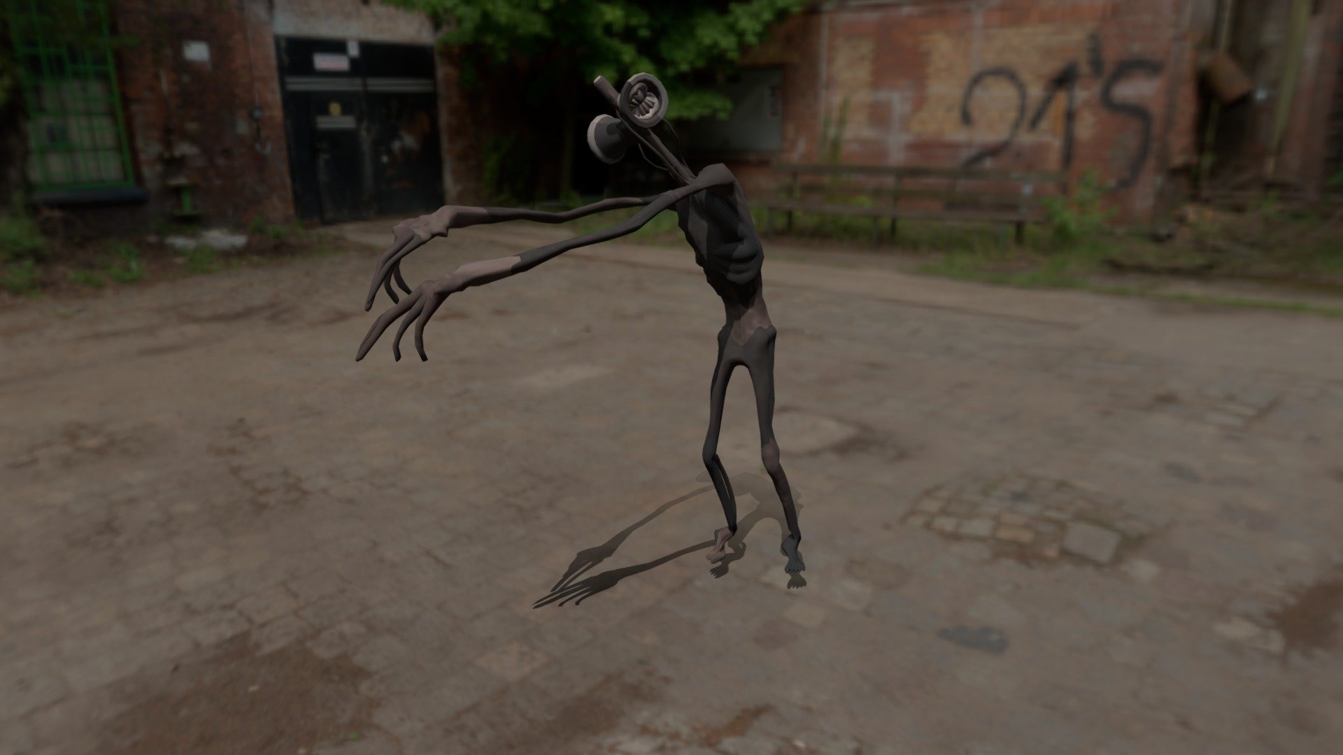 Siren Head Walk 1 - Download Free 3D model by Edward Johnson 3 ...