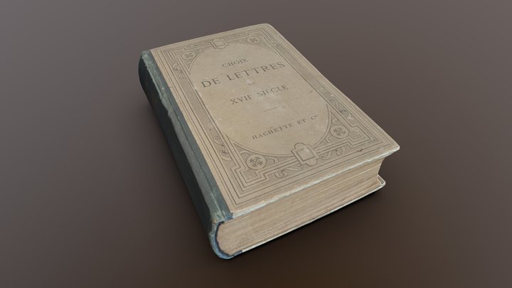 Old French Book 3D Model