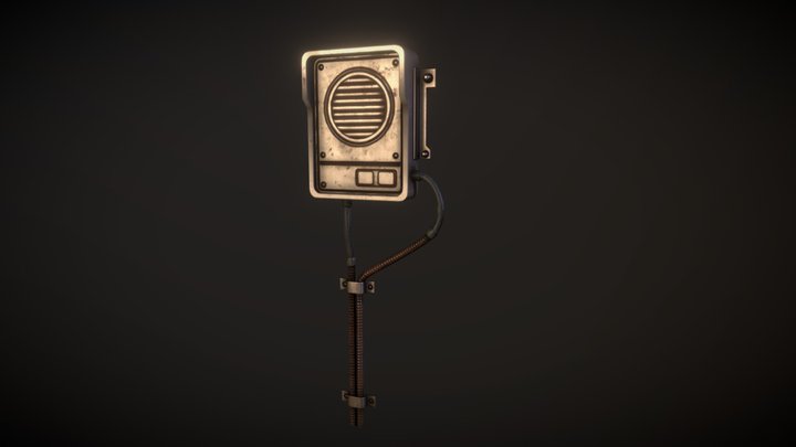 Freebie - Game Art: Industrial Buzzer 3D Model