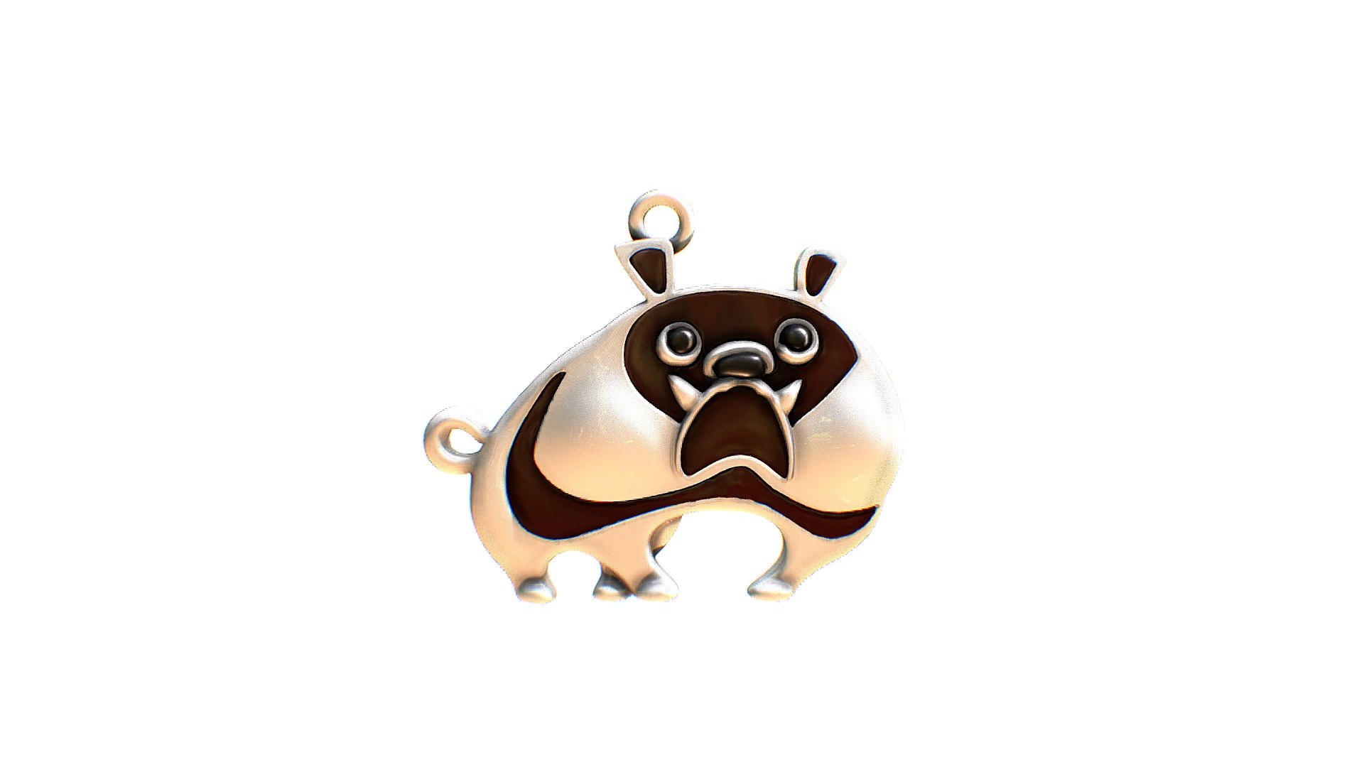 3D model Confused Dog - This is a 3D model of the Confused Dog. The 3D model is about a small brown dog toy.