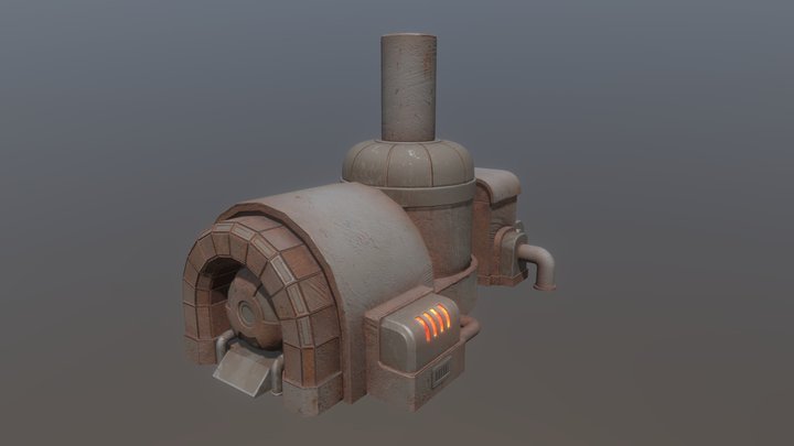 Stylized Fantasy Sci-fi Megaforge 3D Model