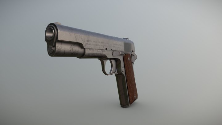 Original M1911 Pistol 3D Model