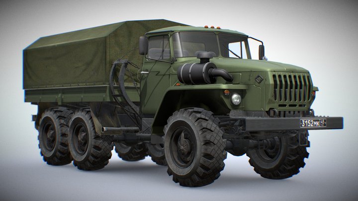 Ural-4320 Voennyy 3D Model