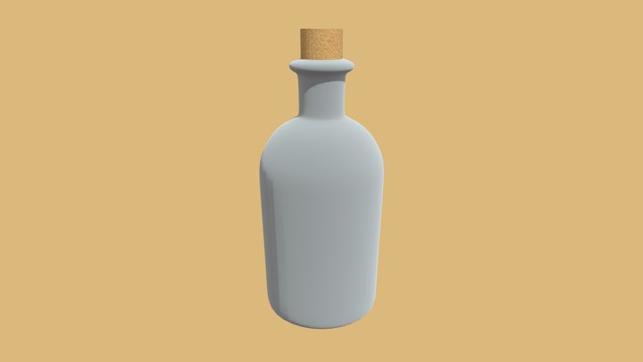 Simple Glass Bottle with Cork