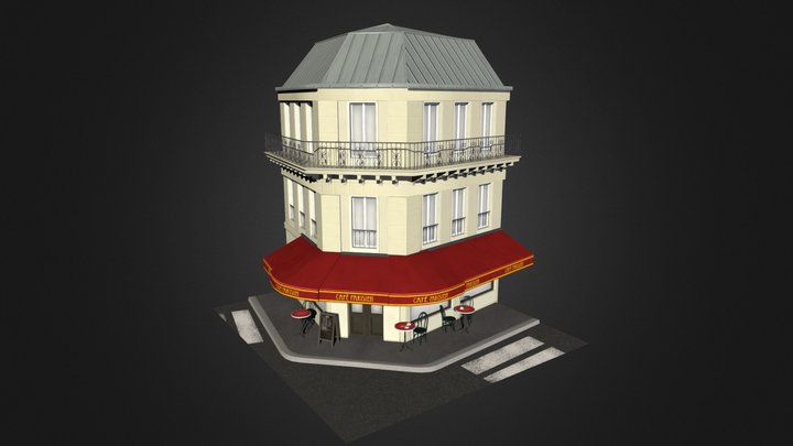 Coffee shop paris style 3D Model