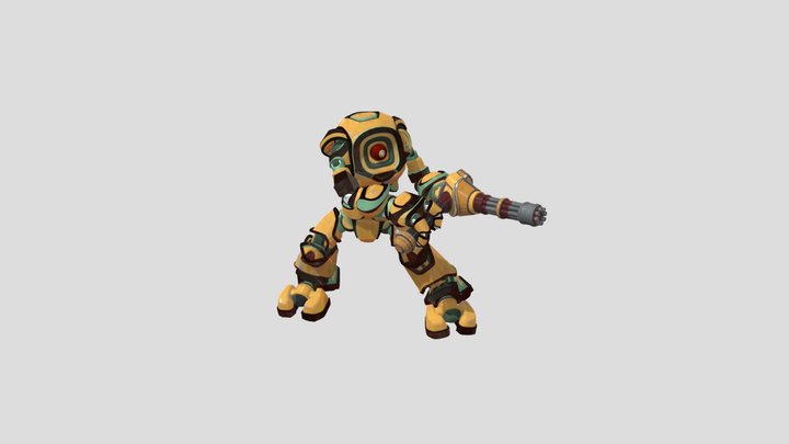 Robot　Yellow01 3D Model