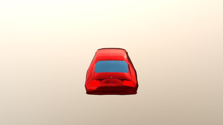 3D Porsche Baked 3D Model