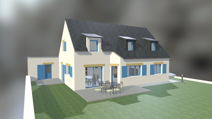 CONSTRUCTION D'UNE MAISON INDIVIDUELLE 3D Model