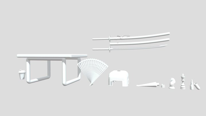 weapons, equipment, items 3D Model