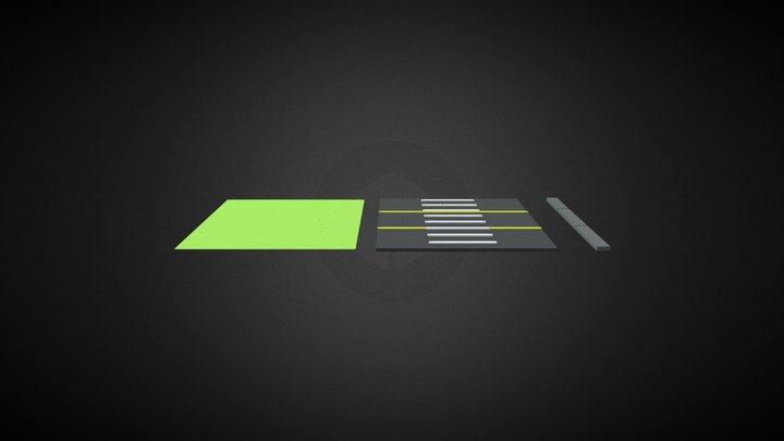 Low Poly Road 3D Model