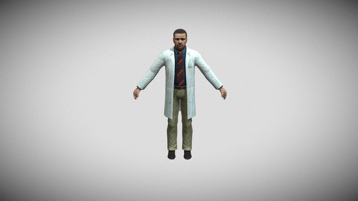 Black mesa scientist EXTENDED 3D Model