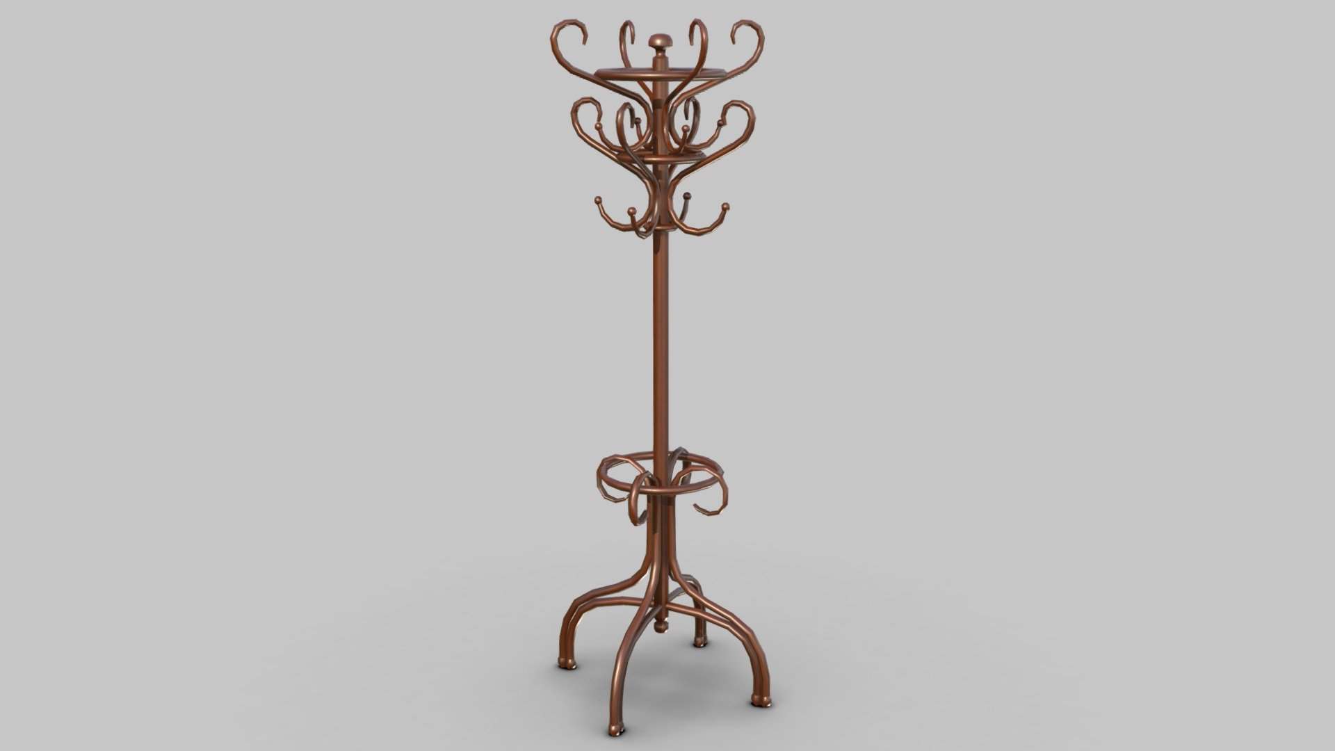 Vintage Coat Rack - 3D model by Manifold Assets (@manifoldassets ...