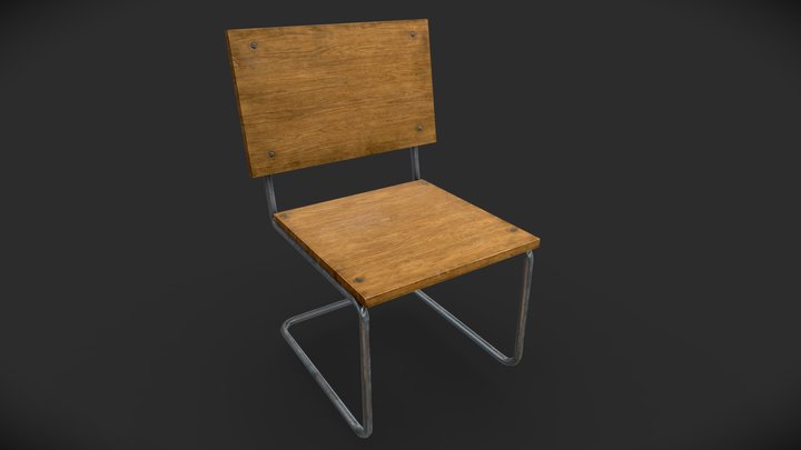 Wooden Chair 3D Model