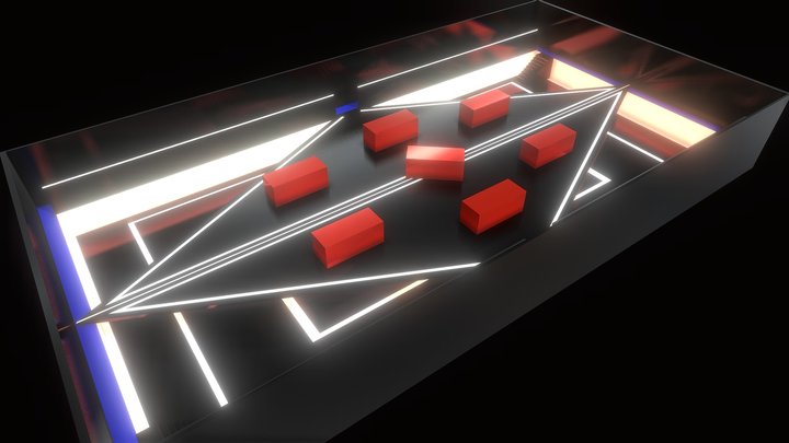 2 level map pvp pve big map neon – Modello 3D gratuito STL