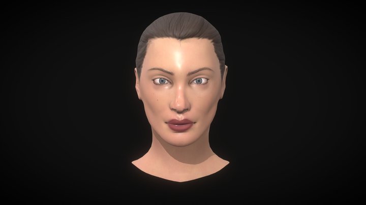 Bella Hadid Bust 3D Model