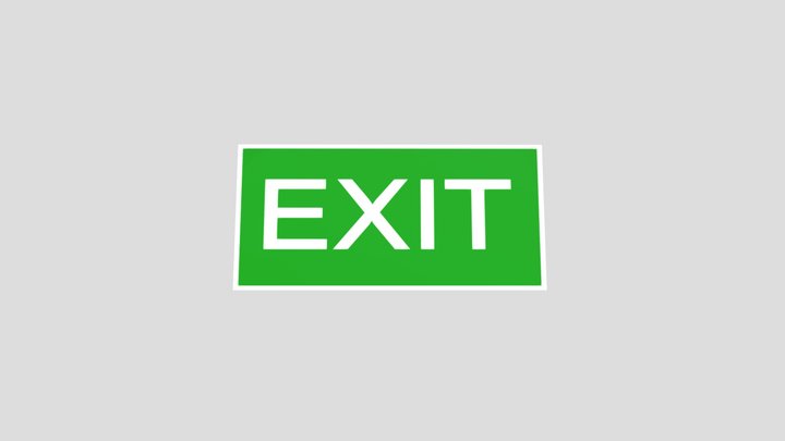 Exit-Sign 3D Model