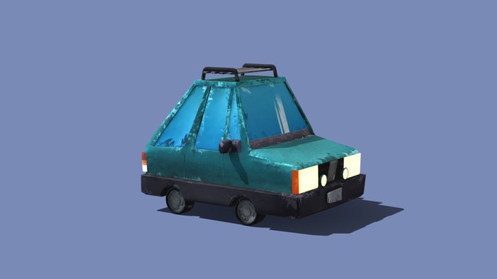 Fiat Panda Cartoon 3D Model