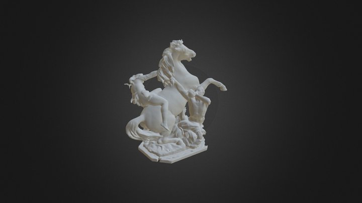 JC Nichols Fountain - Rider & Merman 3D Model