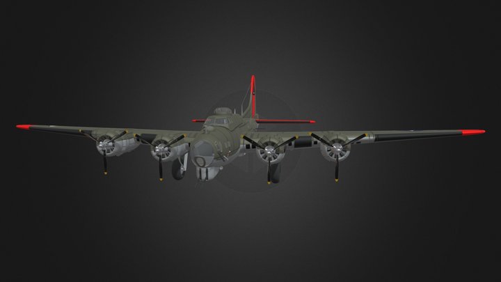 B-17G Flying Fortress (Texas Raiders) 3D Model