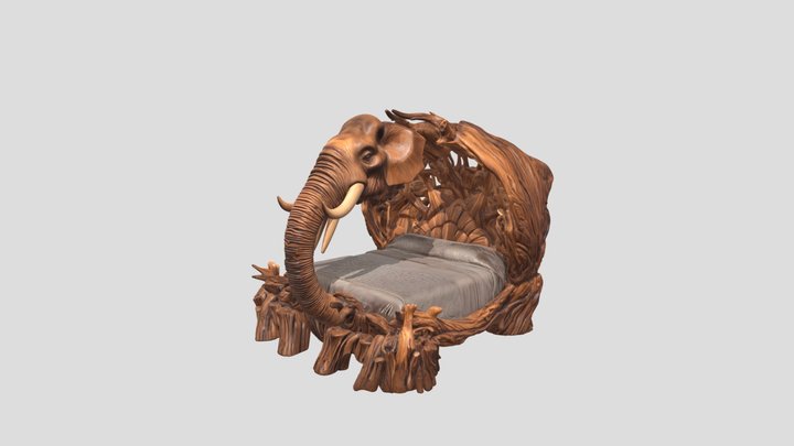 Elephant bed 3d model free – Modelo 3D gratuito STL