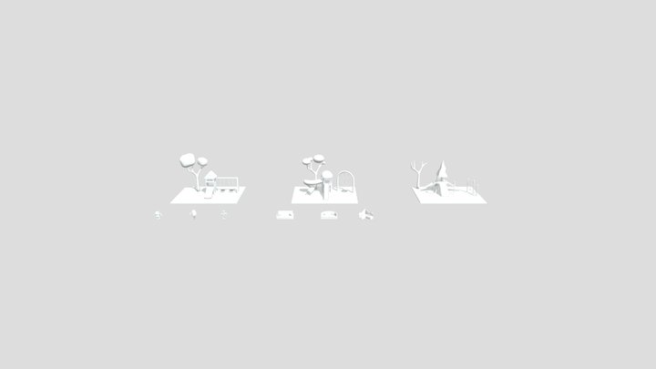 XYZ School - Blocking silhouette 3D Model
