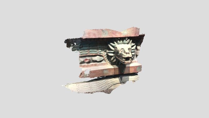 Head of Quetzalcoatl (Feathered Serpent) 3D Model