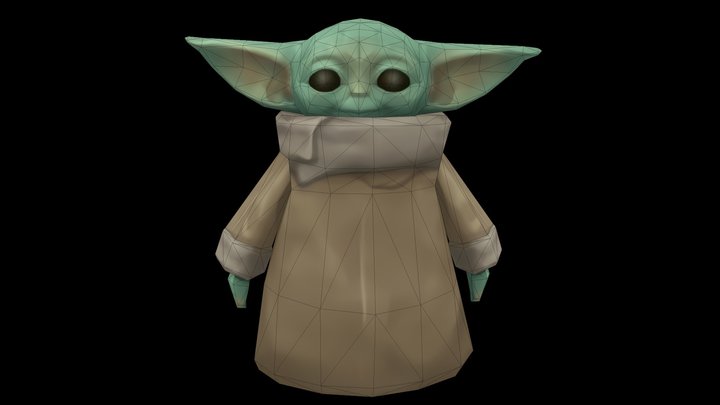 Baby Yoda (Star Wars) FREE papercraft 3D Model