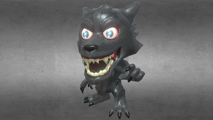 Insane Wolf 3D Model