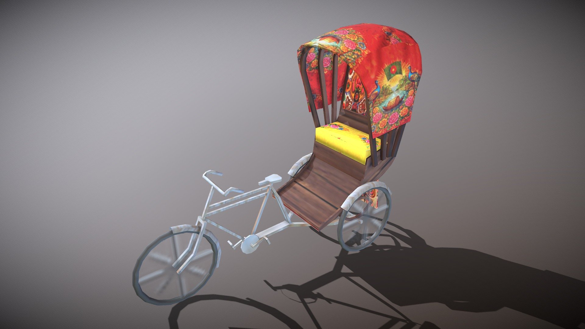 Low Poly Rickshaw - 3D model by Sabit Hasan (@Sabit.Hasan) [0a0fe6c ...