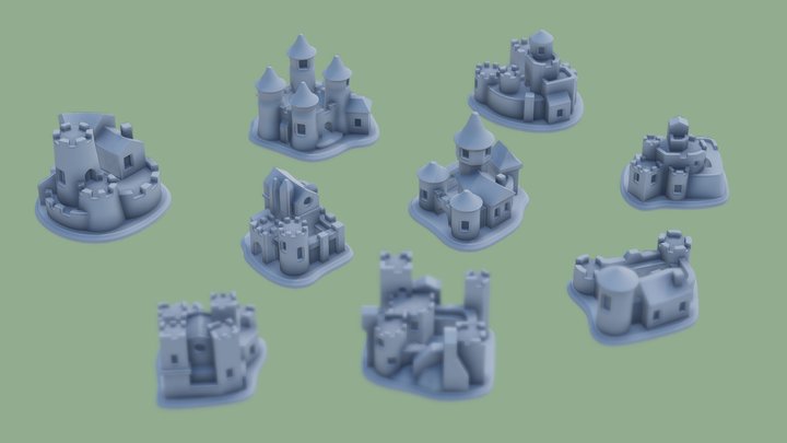Mini Castle Collection 3D Model