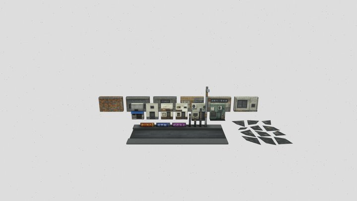 Pack japanes city 3D Model