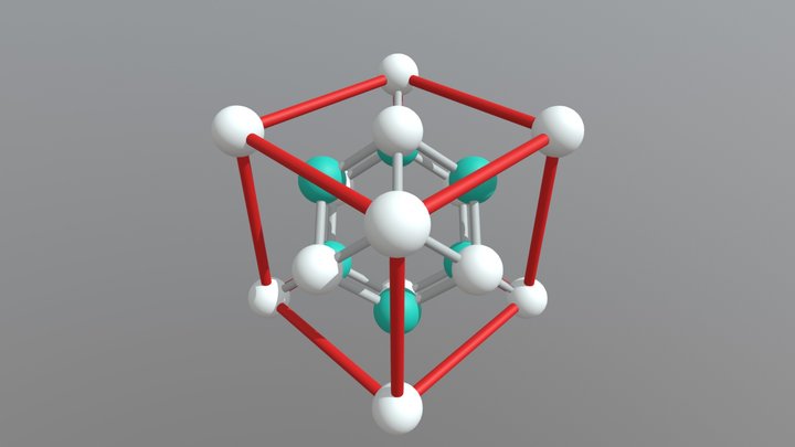 Ca F2 3D Model