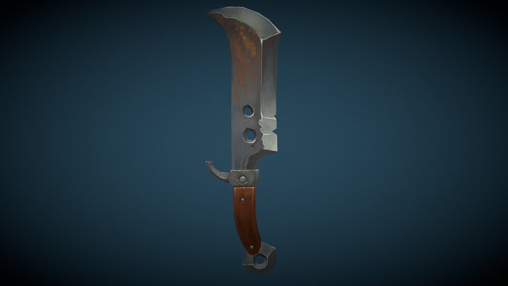 Hand-paint blade 3D Model