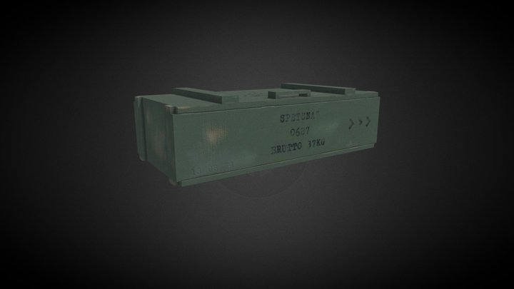 Wooden Military Case PBR 3D Model