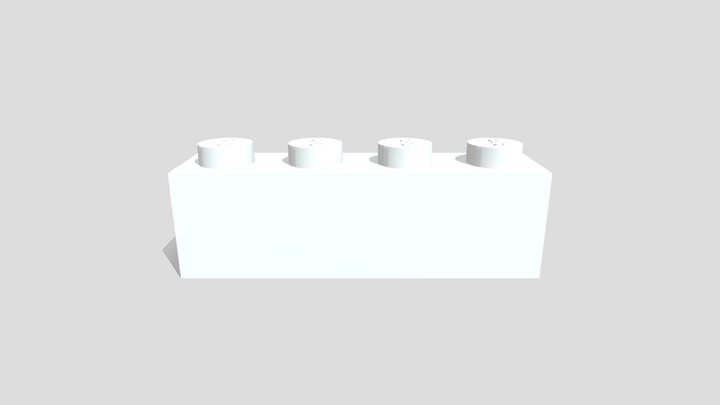 Pieza Lego 1x4 3D Model