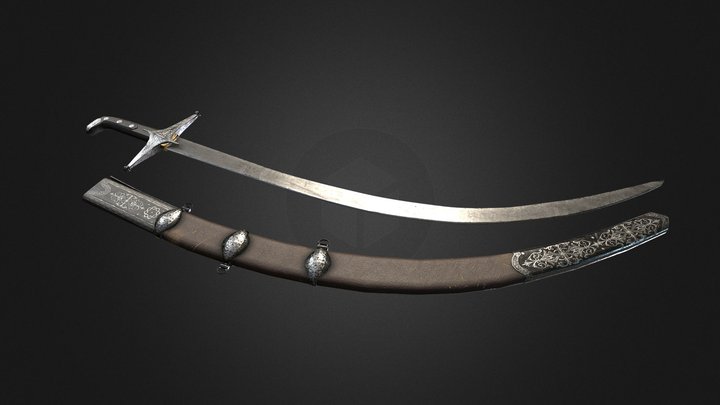 Shamshir Persian Sword 3D Model