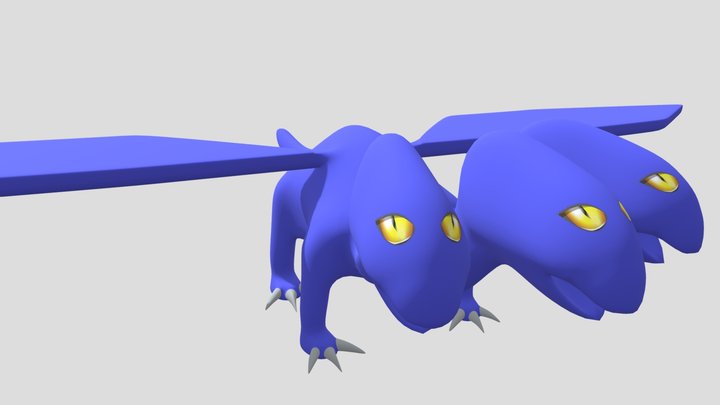 Basic low detail dragon. 3D Model