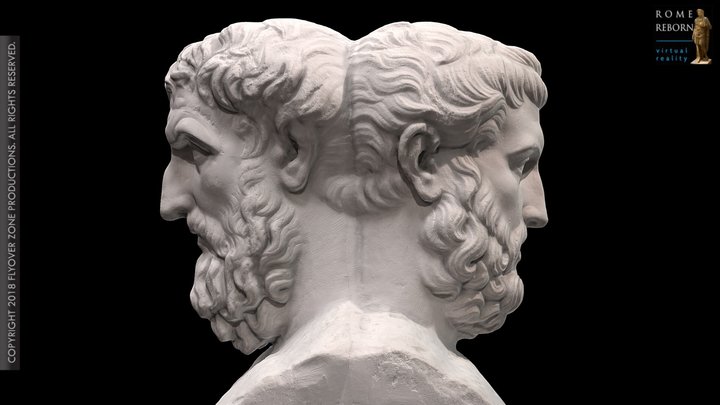 3D rendering of Epicurus and Metrodorus