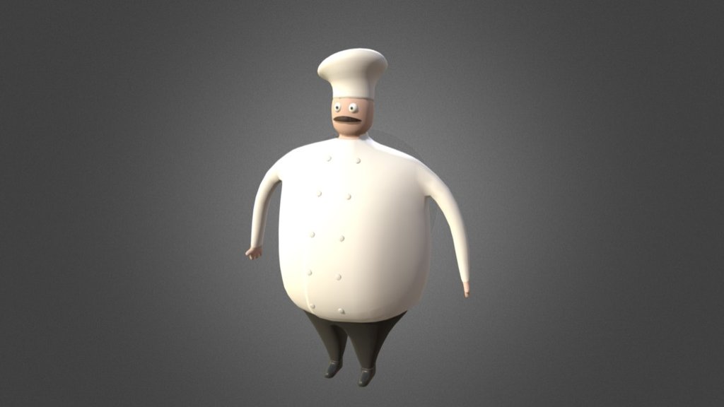 Fat Chef - 3D model by Andy Herrera (@herreradactyl) [0a17663] - Sketchfab