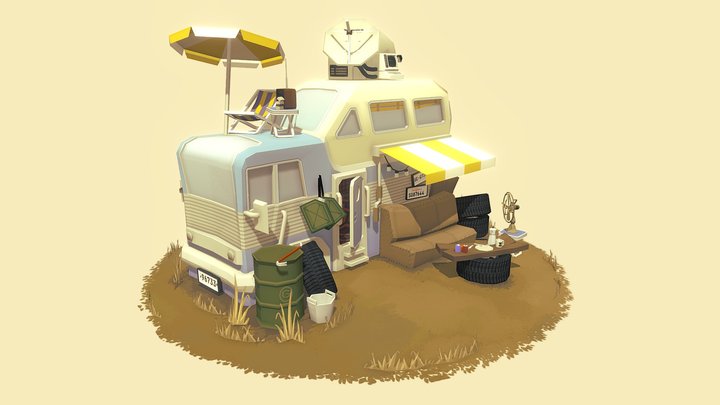 Vintage Van 3D Model