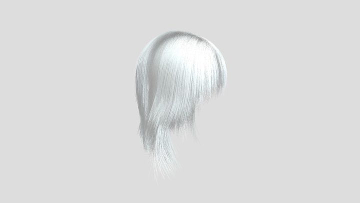 Hair Woman High poly 3D Model
