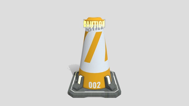 Sci- Fi Traffic Cone 002 3D Model